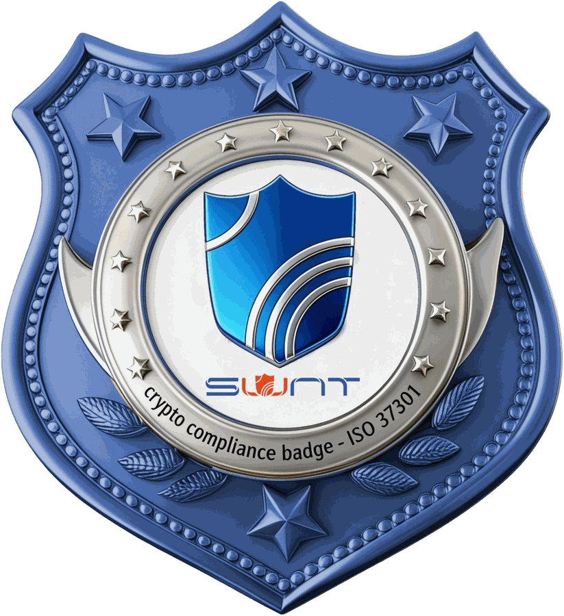 Distintivo S.W.A.T. — crypto compliance badge ISO 37301